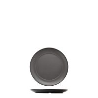 COU COU Dual Colour Grey & Black Round Wide Rim Plate - 210mm (Pack of 12)