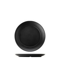COU COU Dual Colour Black & Black Round Wide Rim Plate - 260mm (Pack of 12)