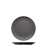 COU COU Dual Colour Grey & Black Round Wide Rim Plate - 260mm (Pack of 12)