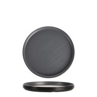 COU COU Dual Colour Grey & Black Round Stackable Plate - 270mm (Pack of 12)