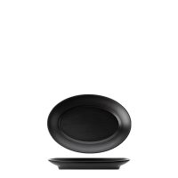 COU COU Dual Colour Black & Black Oval Plate - 310x220mm (Pack of 12)