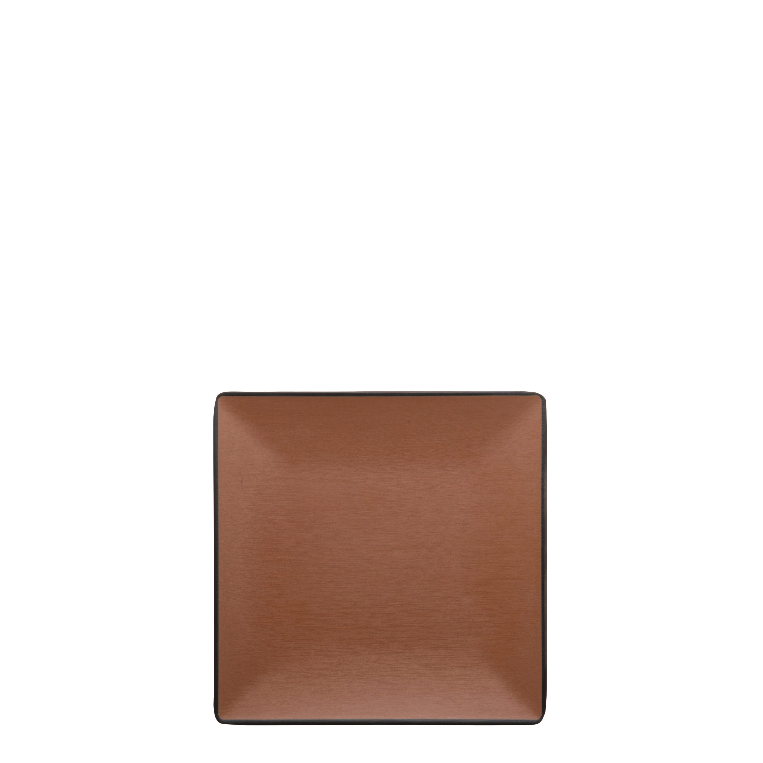COU COU Dual Colour Brown & Black Square Plate - 220x220mm (Pack of 12)