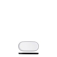 COU COU Dual Colour White & Black Oblong Platter - 235x110mm (Pack of 12)