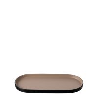 COU COU Dual Colour Beige & Black Oblong Platter - 460x150mm (Pack of 12)