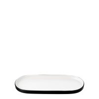 COU COU Dual Colour White & Black Oblong Platter - 460x150mm (Pack of 12)