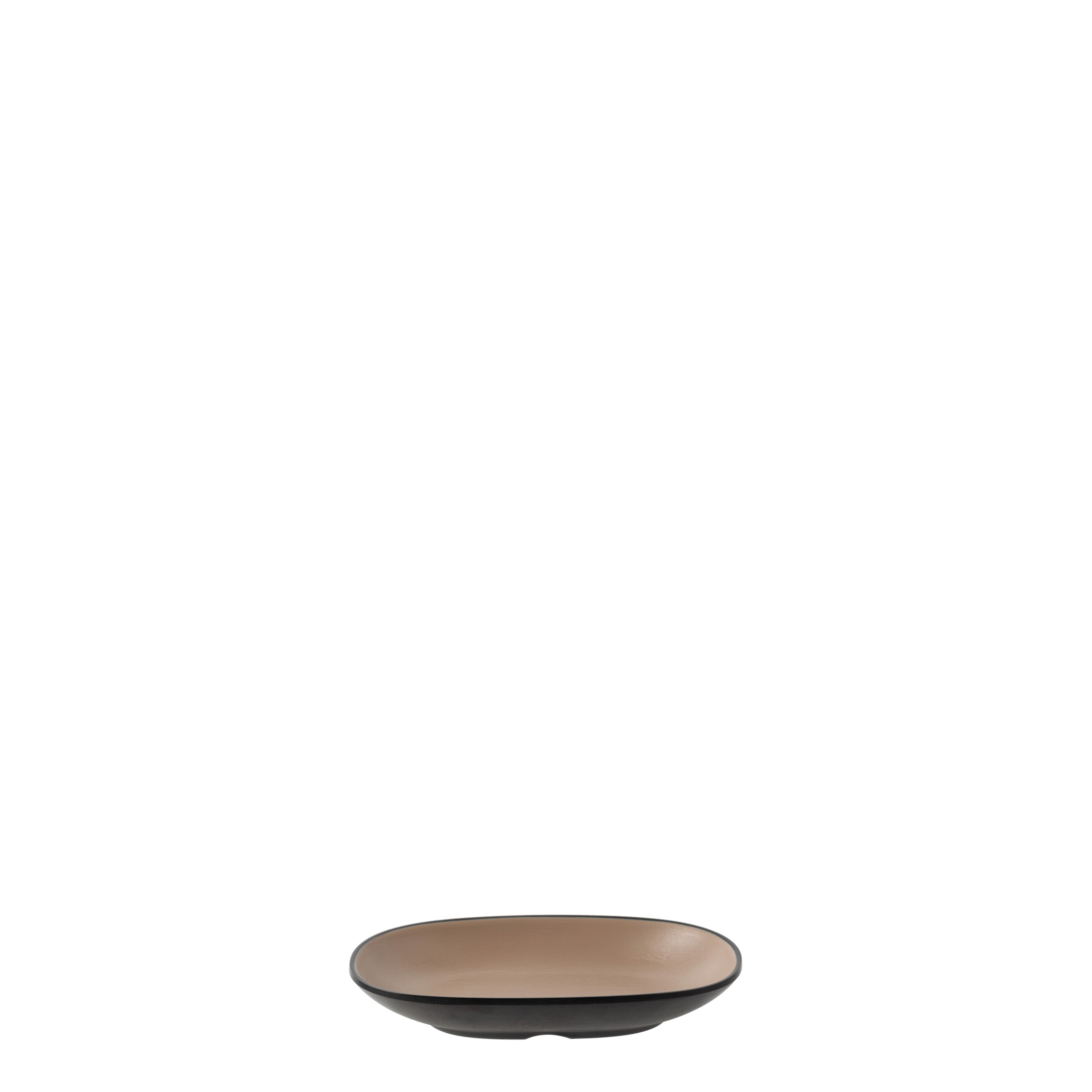 COU COU Dual Colour Beige & Black Oblong Plate - 180x110mm (Pack of 12)