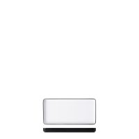 COU COU Dual Colour White & Black Rectangular Platter - 250x120mm (Pack of 12)