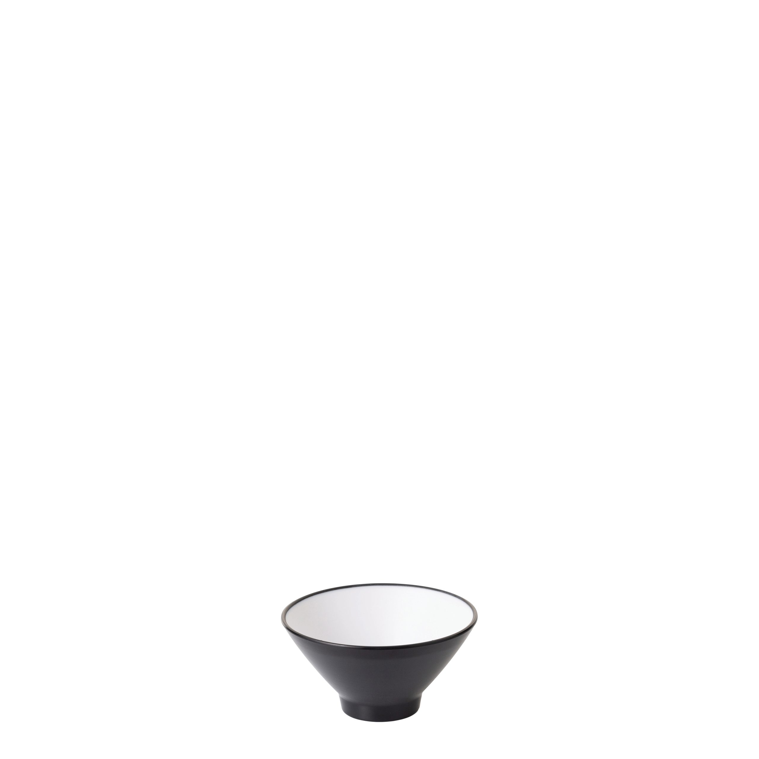 COU COU Dual Colour White & Black V-Shape Round Bowl - 400ml (Pack of 12)