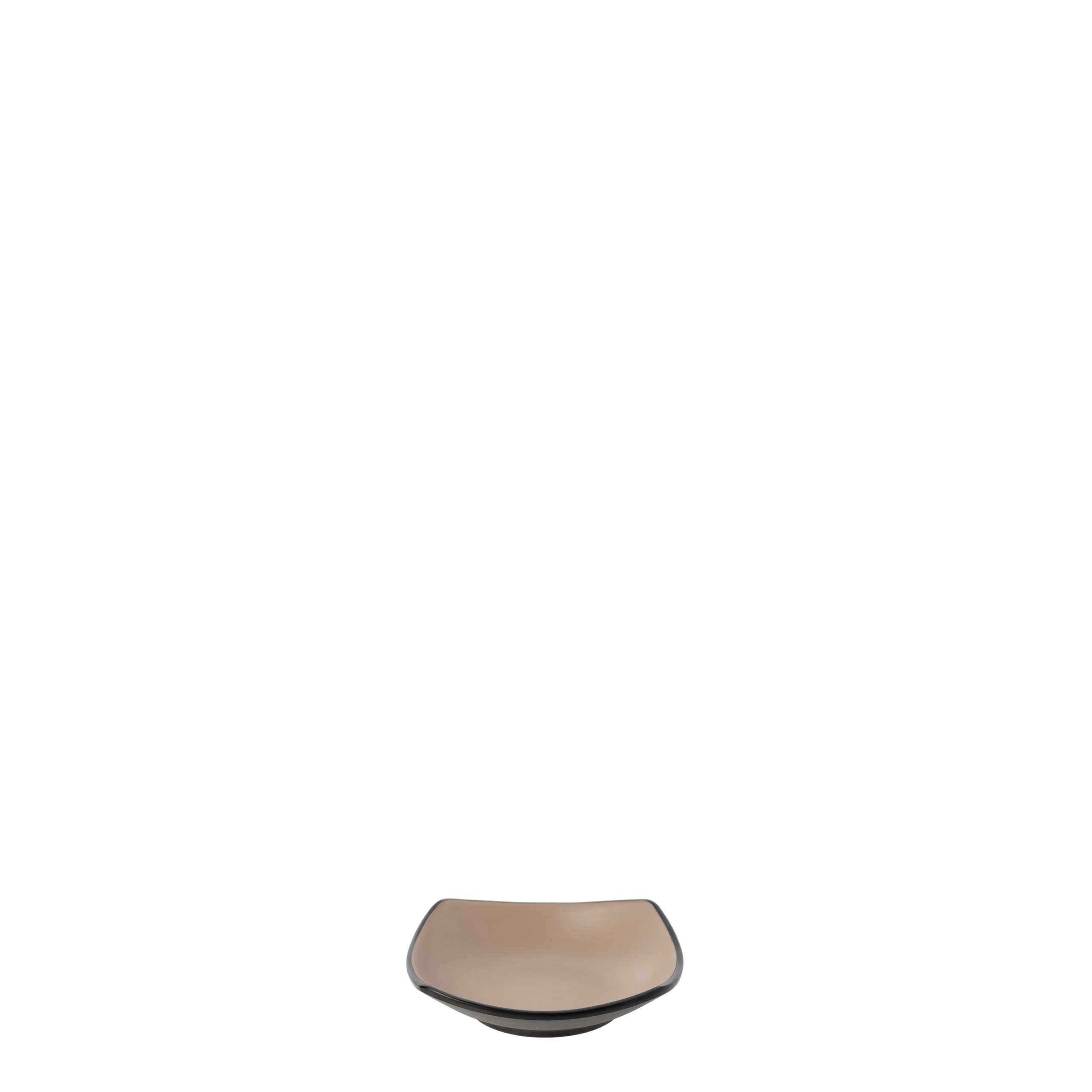 COU COU Dual Colour Beige & Black Square Bowl - 200ml (Pack of 12)