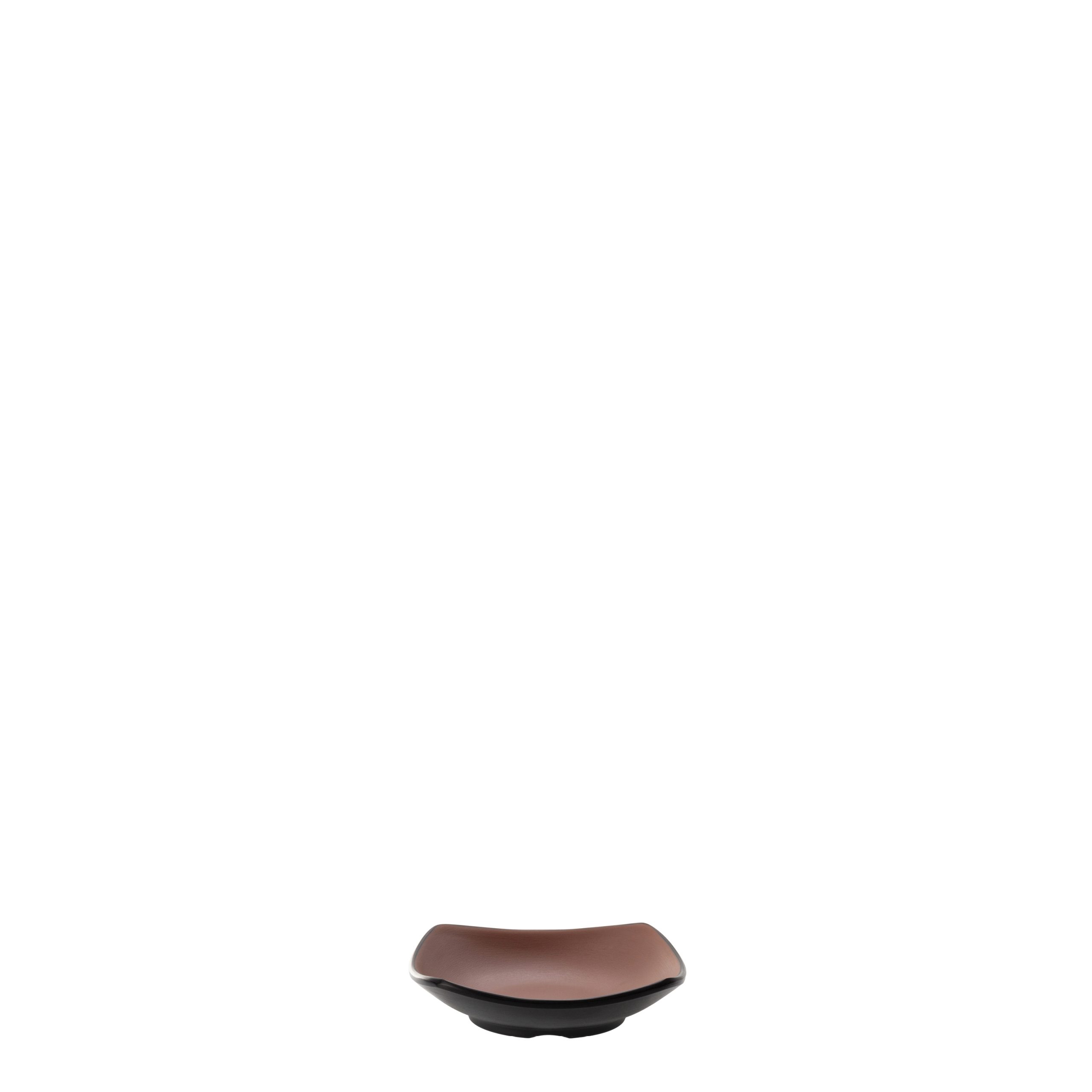 COU COU Dual Colour Brown & Black Square Bowl - 200ml (Pack of 12)