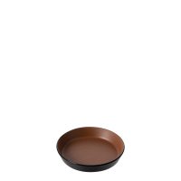COU COU Dual Colour Brown & Black Flat Round Bowl - 500ml (Pack of 12)