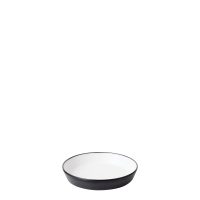 COU COU Dual Colour White & Black Flat Round Bowl - 500ml (Pack of 12)