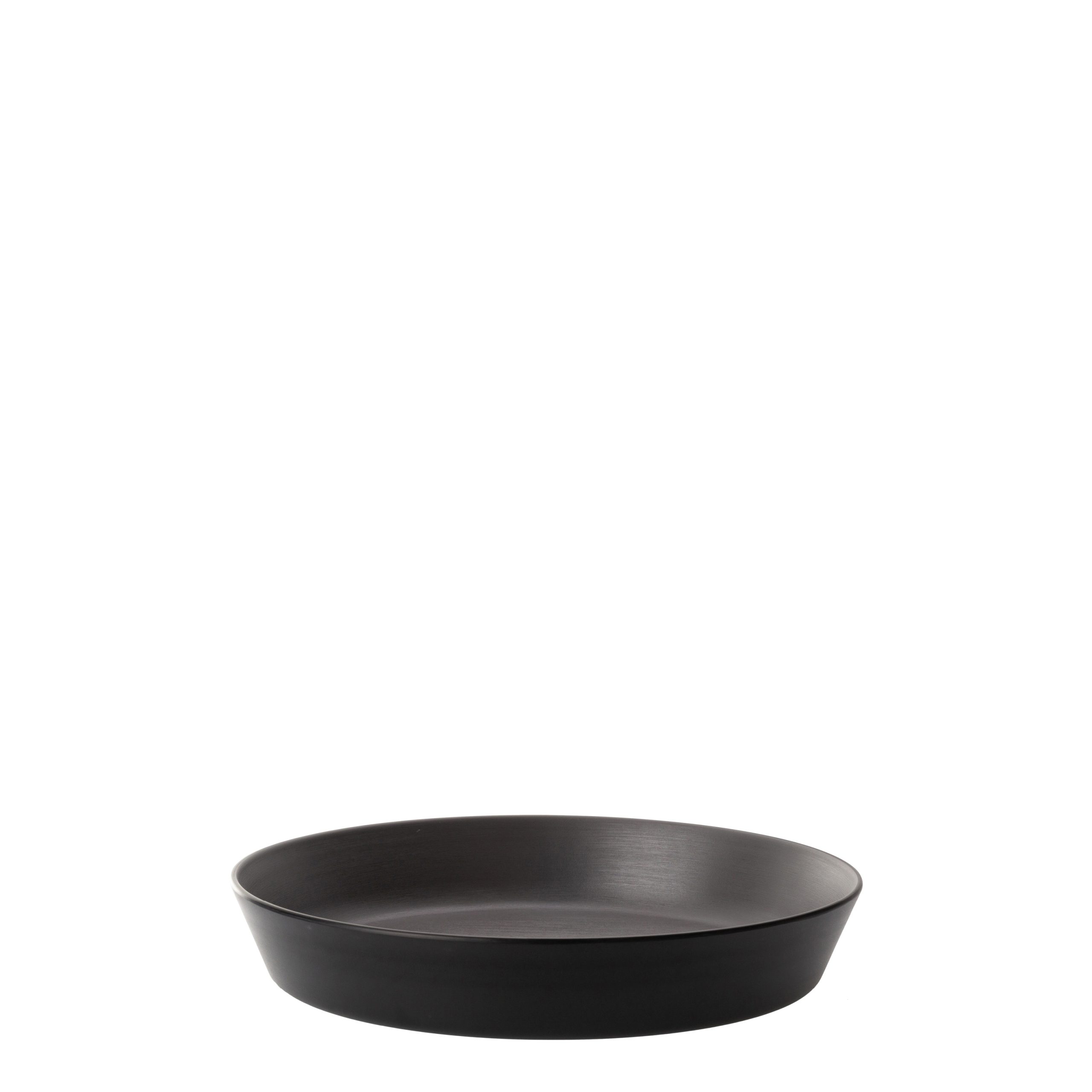 COU COU Dual Colour Grey & Black Flat Round Bowl - 2000ml (Pack of 12)