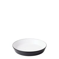 COU COU Dual Colour White & Black Flat Round Bowl - 2000ml (Pack of 12)