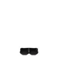 COU COU Matte Black Divided Dish - 125x80mm (Pack of 12)