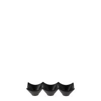 COU COU Matte Black Divided Dish - 185x60mm (Pack of 12)