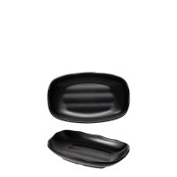 COU COU Matte Black Oblong Plate - 200x125mm (Pack of 18)