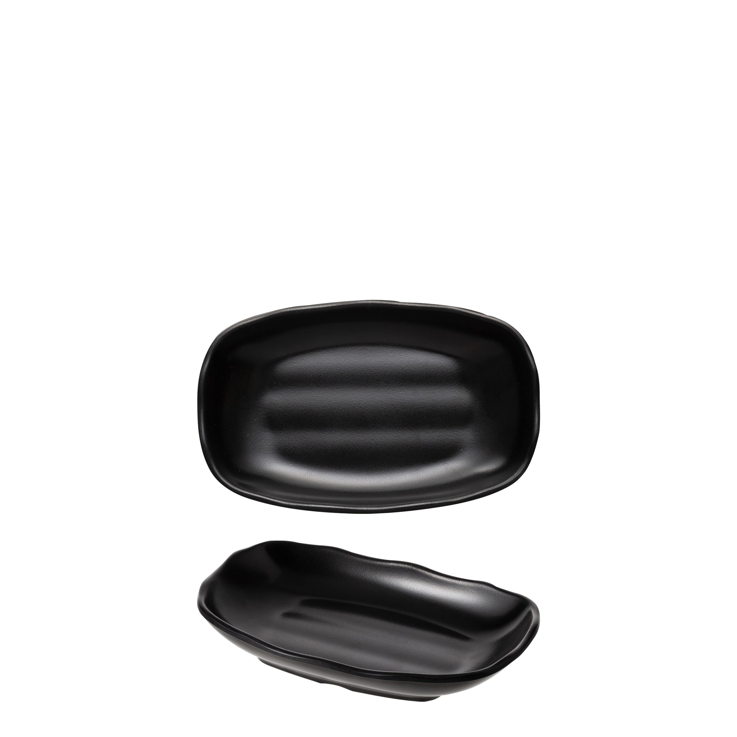 COU COU Matte Black Oblong Plate - 200x125mm (Pack of 18)