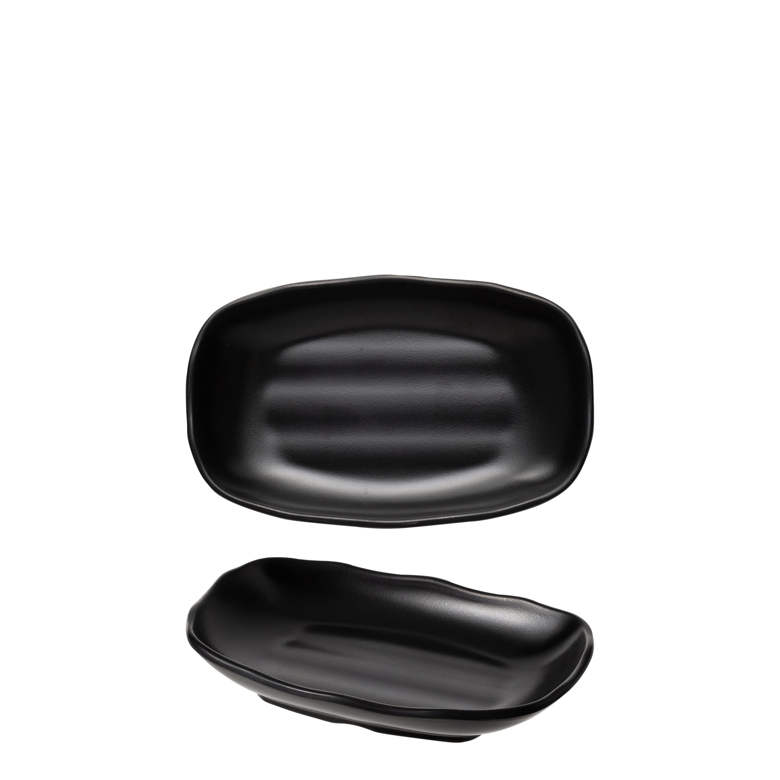 COU COU Matte Black Oblong Plate - 225x140mm (Pack of 9)