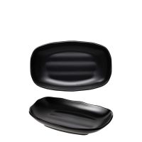 COU COU Matte Black Oblong Plate - 255x160mm (Pack of 12)