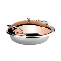 Athena Princess Round Induction Chafer - Golden Rose - 525x454mm