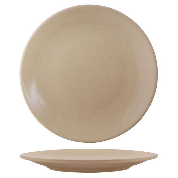 Zuma Sand Round Coupe Plate - 310mm (Pack of 3)