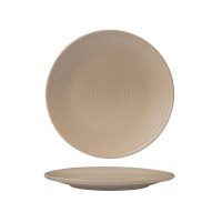 Zuma Sand Ribbed Round Plate - 210mm (Pack of 6)