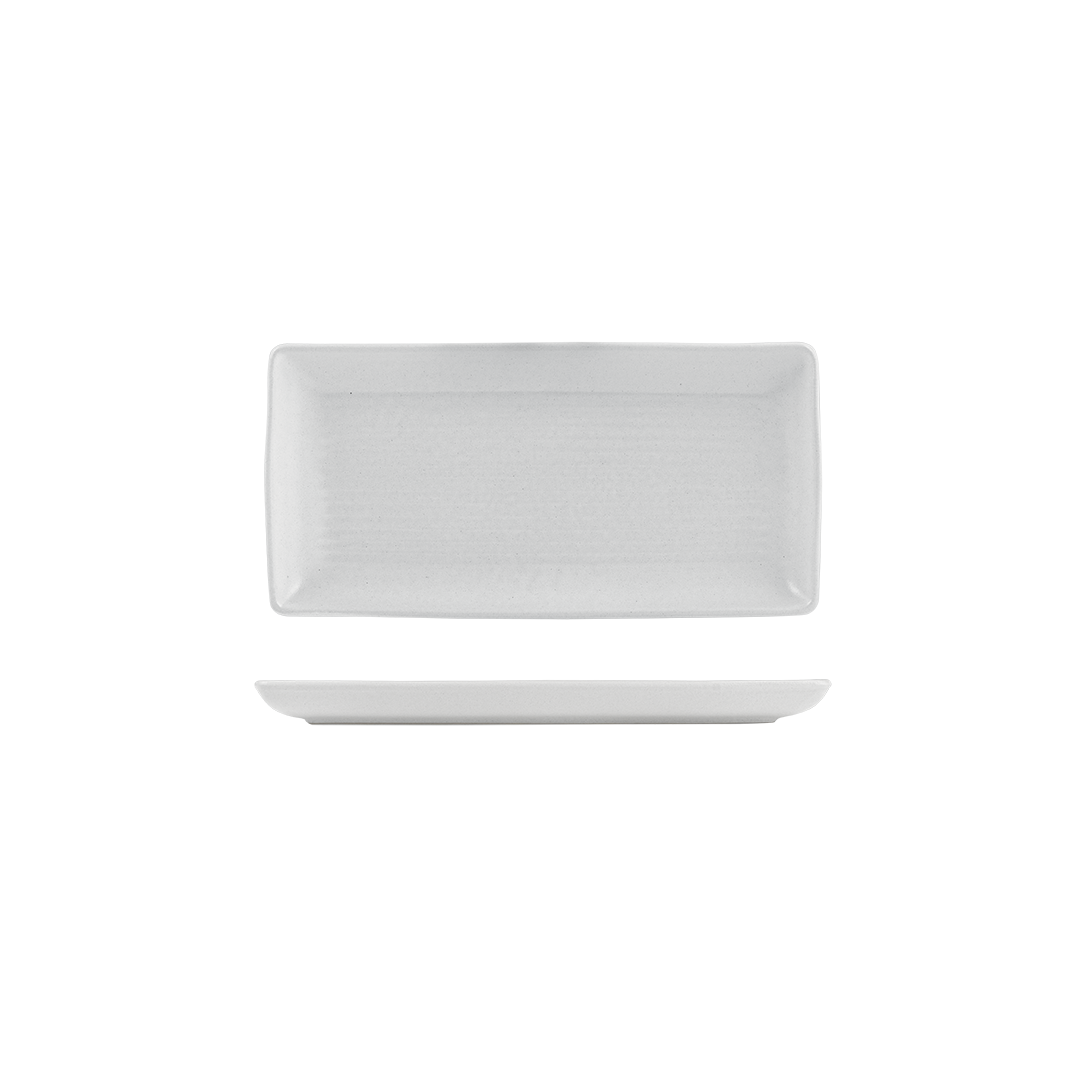 Zuma Pearl Aspen Ribbed Rectangular Platter - 250x125mm (Pack of 6)