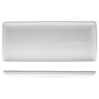 Zuma Pearl Aspen Ribbed Rectangular Platter - 365x160mm (Pack of 6)