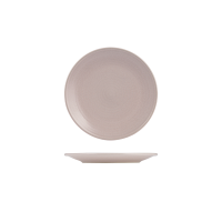 Zuma Pearl Blush Ribbed Round Plate - 210mm (Pack of 6)