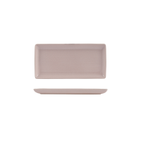 Zuma Pearl Blush Ribbed Rectangular Platter - 250x125mm (Pack of 6)