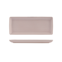 Zuma Pearl Blush Ribbed Rectangular Platter - 335x140mm (Pack of 6)