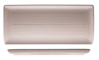 Zuma Pearl Blush Ribbed Rectangular Platter - 365x160mm (Pack of 6)