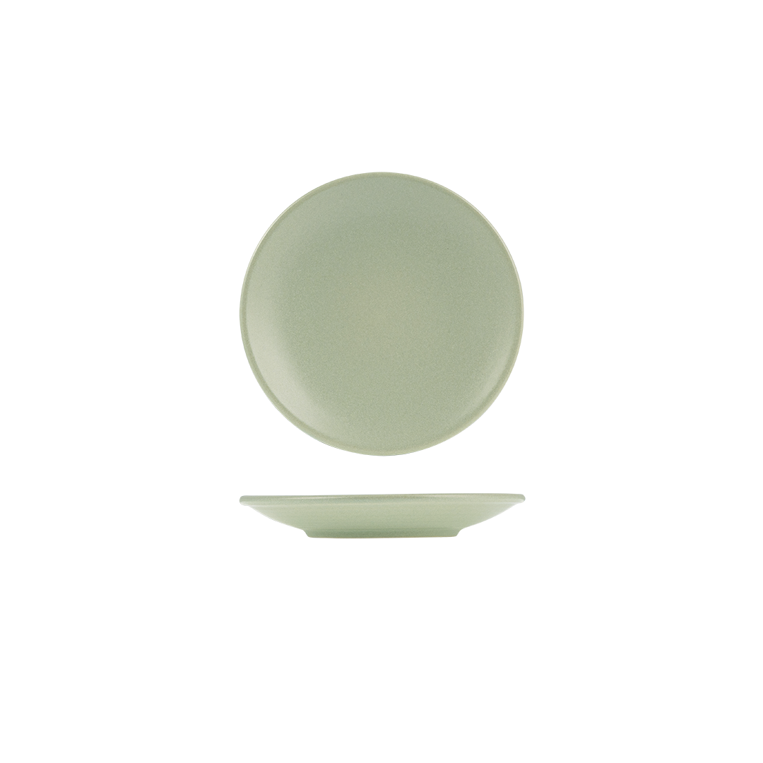 Zuma Pearl Pistachio Round Coupe Plate - 180mm (Pack of 6)