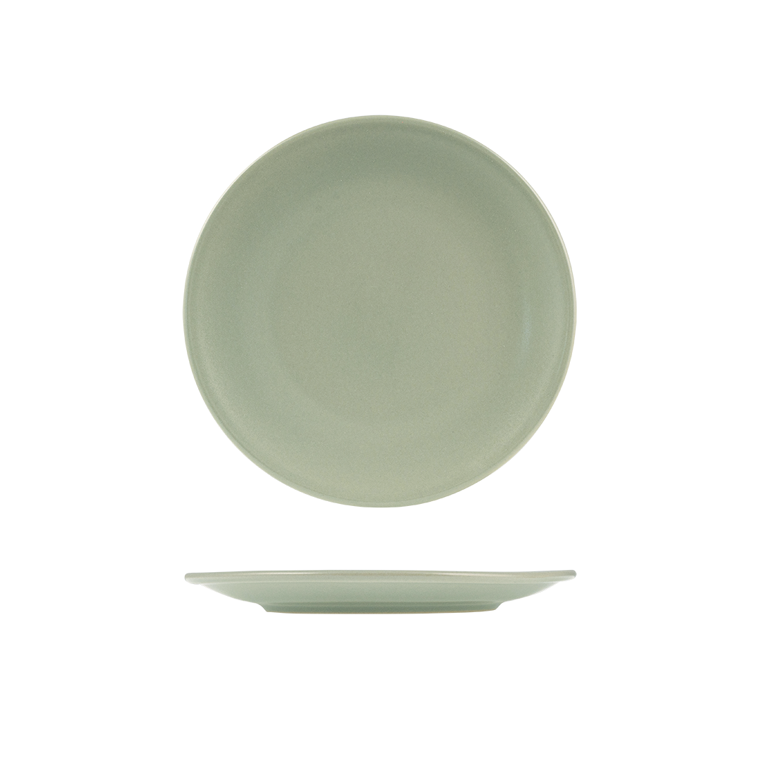 Zuma Pearl Pistachio Round Coupe Plate - 230mm (Pack of 6)