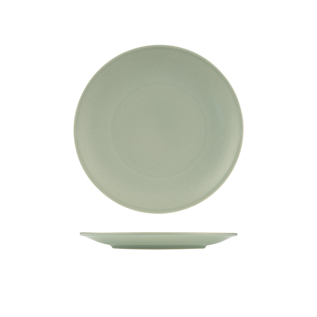 Zuma Pearl Pistachio Round Coupe Plate - 260mm (Pack of 6)