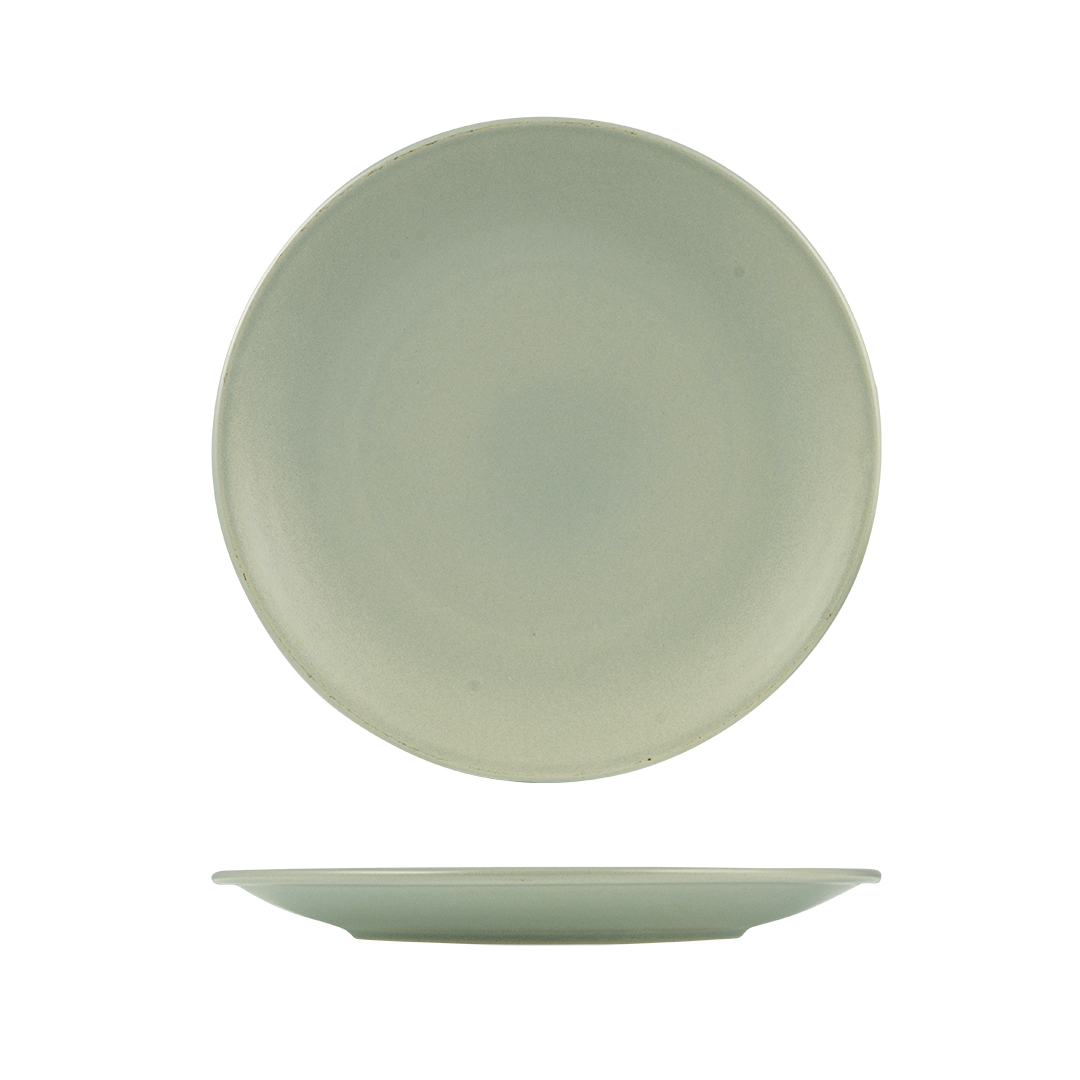 Zuma Pearl Pistachio Round Coupe Plate - 310mm (Pack of 3)