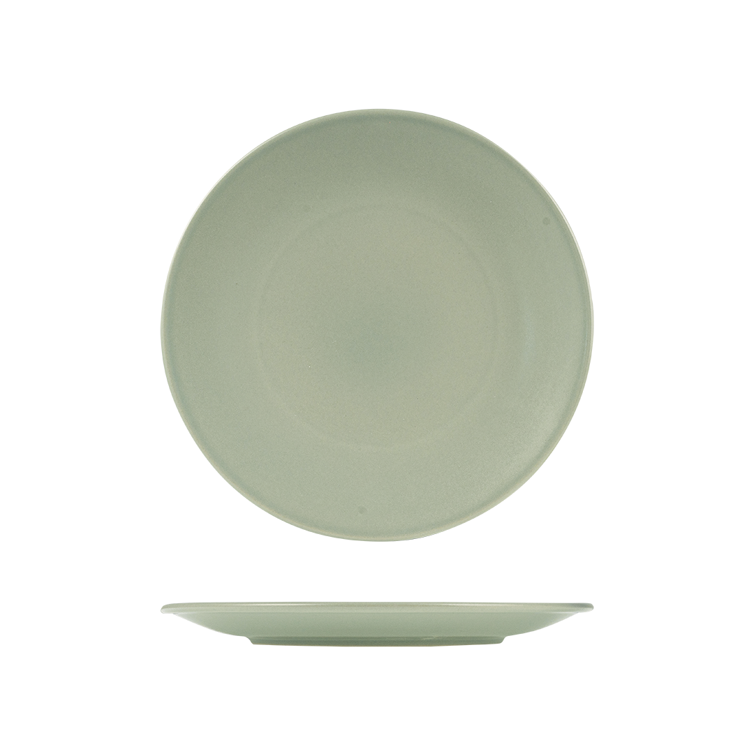 Zuma Pearl Pistachio Round Coupe Plate - 285mm (Pack of 6)