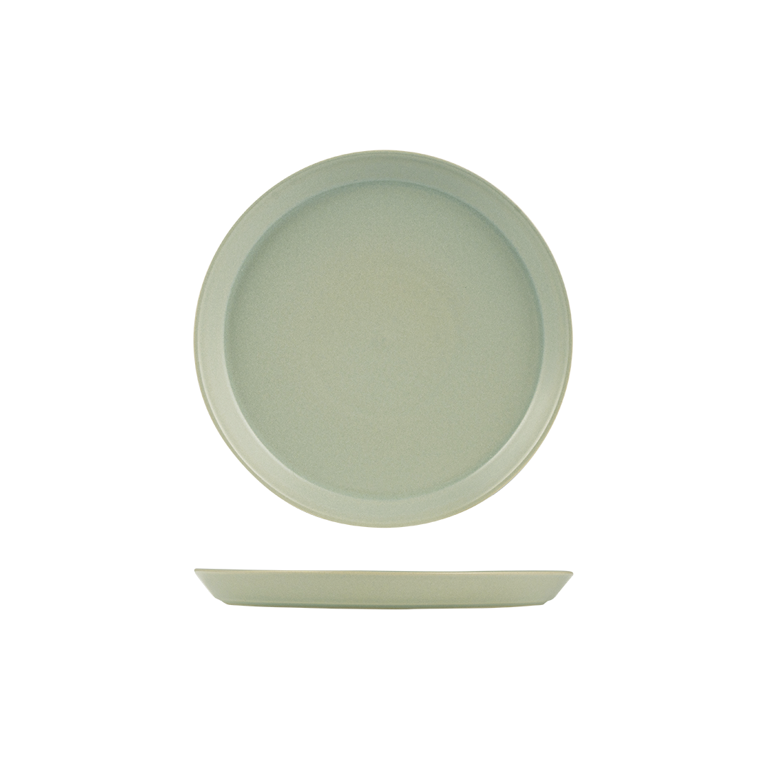 Zuma Pearl Pistachio Round Tapered Plate - 240mm (Pack of 6)