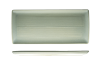 Zuma Pearl Pistachio Ribbed Rectangular Platter - 395x180mm (Pack of 6)