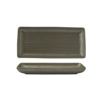 Zuma Cargo Ribbed Rectangular Platter - 250x125mm (Pack of 6)