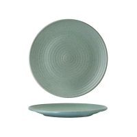 Zuma Mint Ribbed Round Plate - 210mm (Pack of 6)