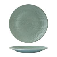 Zuma Mint Ribbed Round Plate - 265mm (Pack of 6)