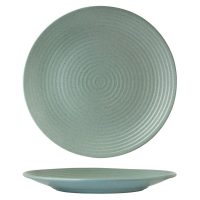 Zuma Mint Ribbed Round Plate - 310mm (Pack of 6)