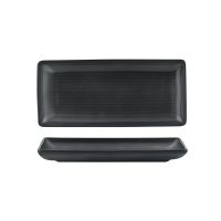 Zuma Jupiter Ribbed Rectangular Platter - 250x125mm (Pack of 6)