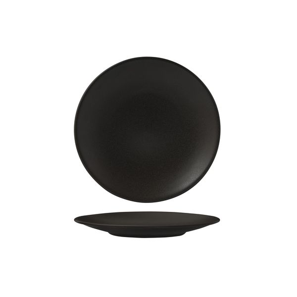 Zuma Charcoal Round Coupe Plate - 180mm (Pack of 6)