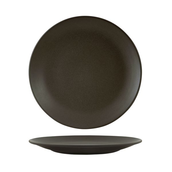 Zuma Charcoal Round Coupe Plate - 230mm (Pack of 6)