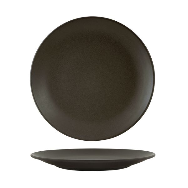 Zuma Charcoal Round Coupe Plate - 260mm (Pack of 6)