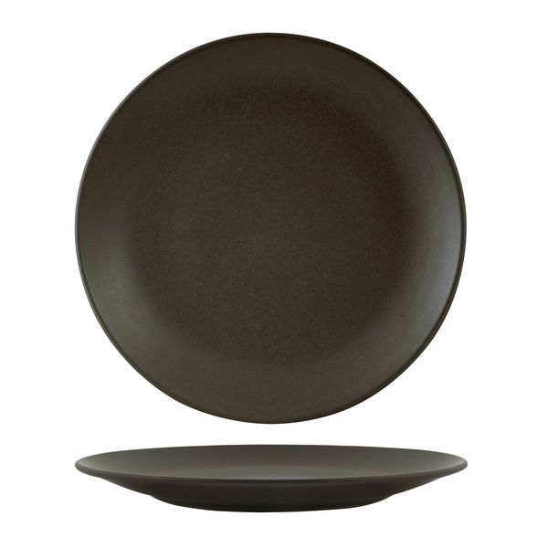 Zuma Charcoal Round Coupe Plate - 285mm (Pack of 6)