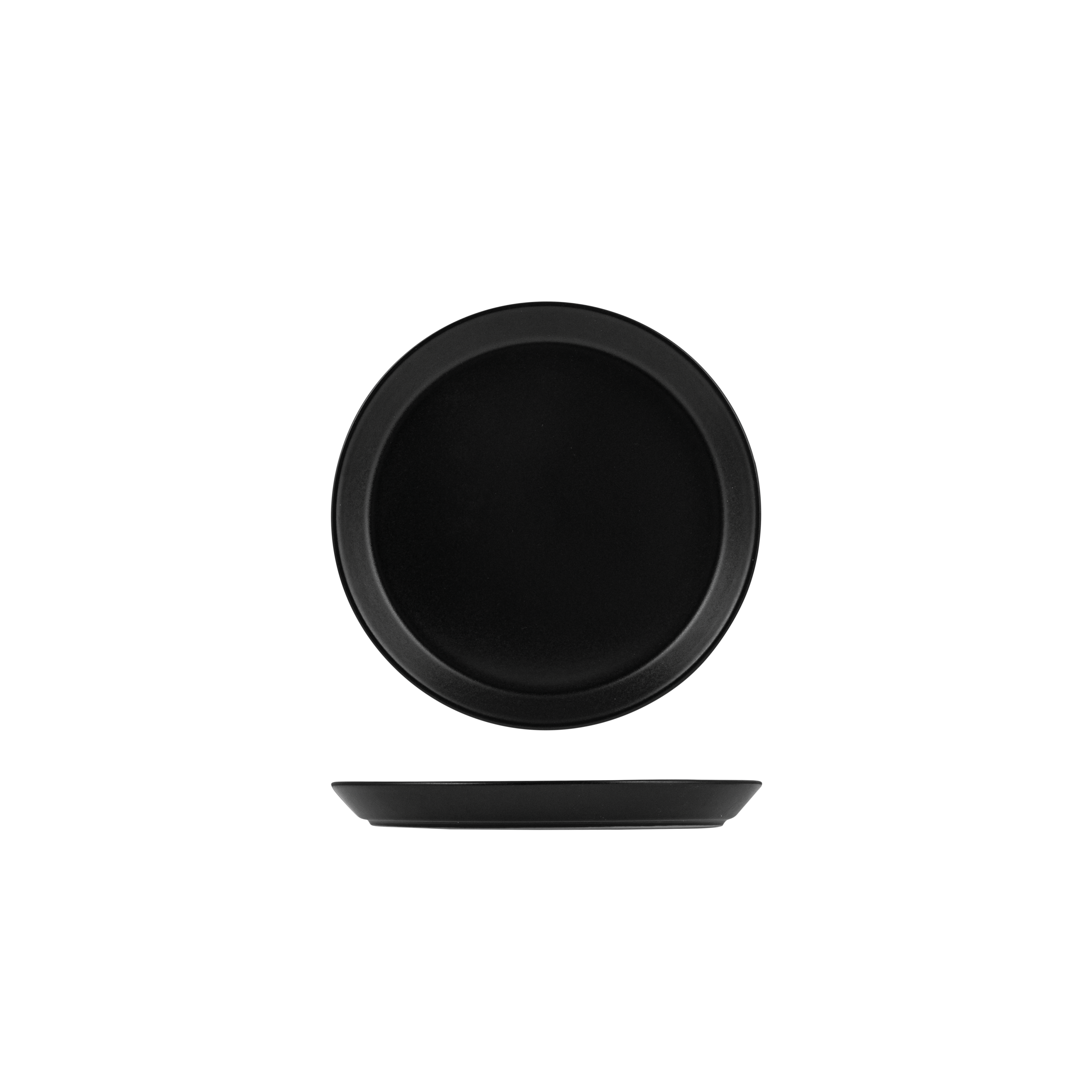 Zuma Charcoal Round Tapered Plate - 200mm (Pack of 6)